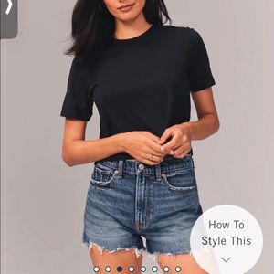 Abercrombie BRAND NEW high rise mom cutoff shorts